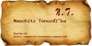 Naschitz Tonuzóba névjegykártya